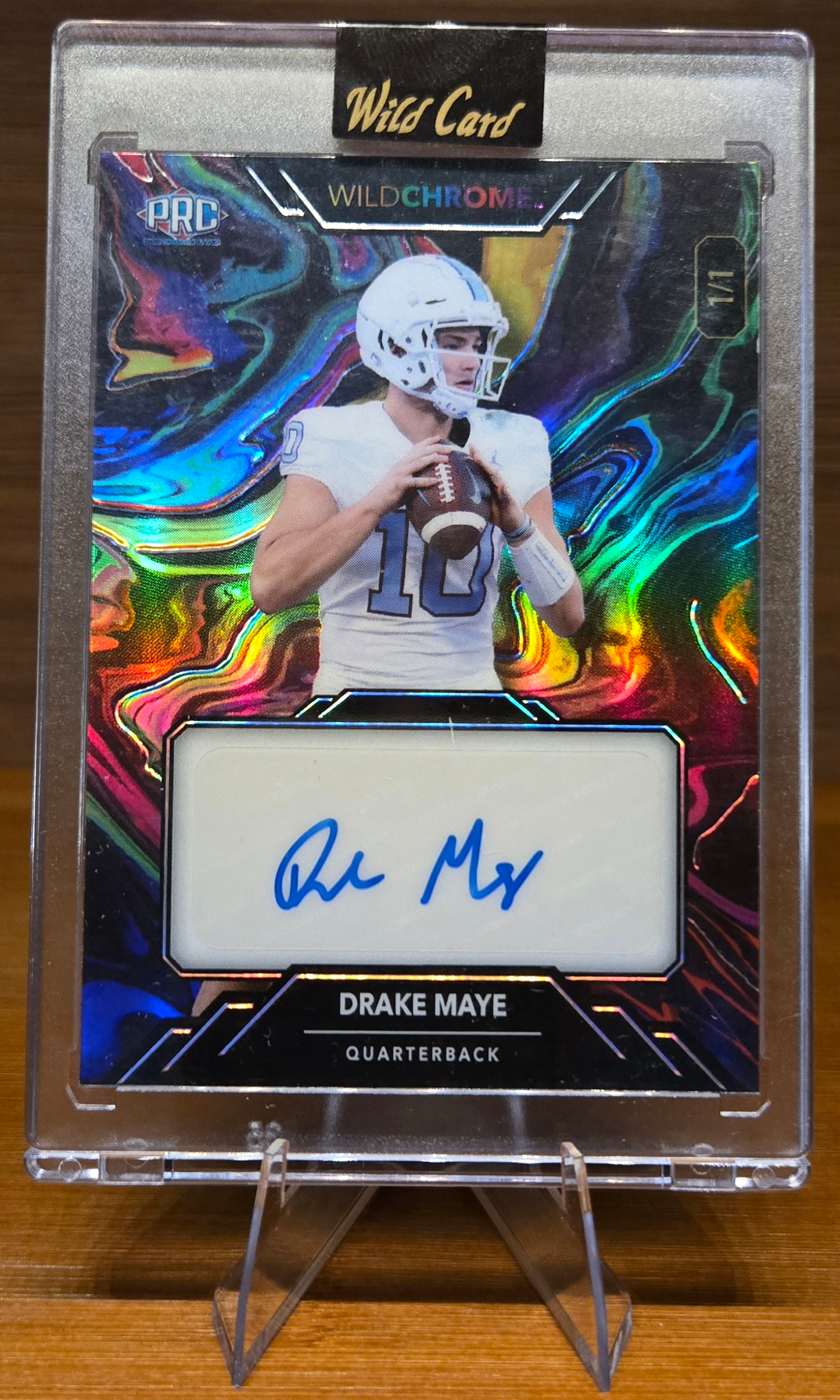 Drake Maye WildChrome Autograph – True 1 of 1