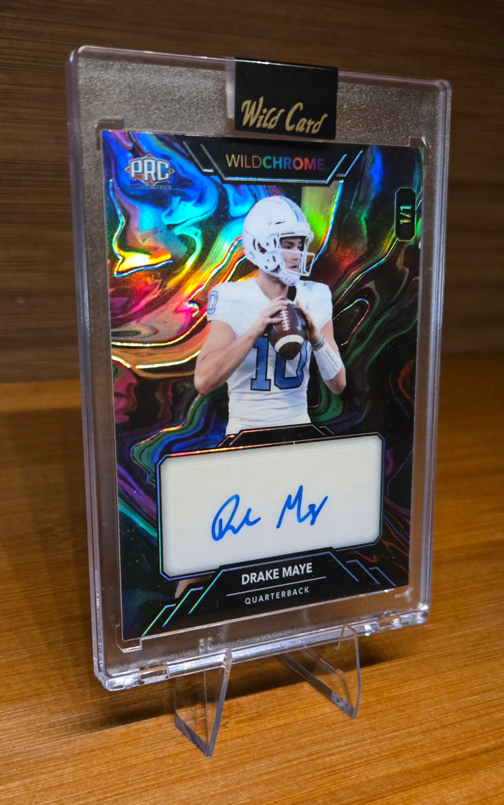 Drake Maye WildChrome Autograph – True 1 of 1