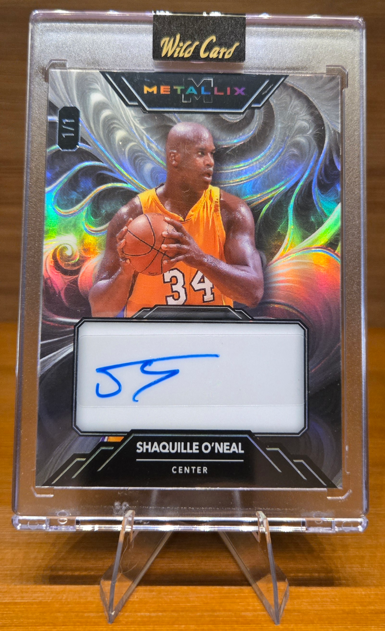Shaquille O’Neal 1/1 Wild Card Metallix Live Autograph