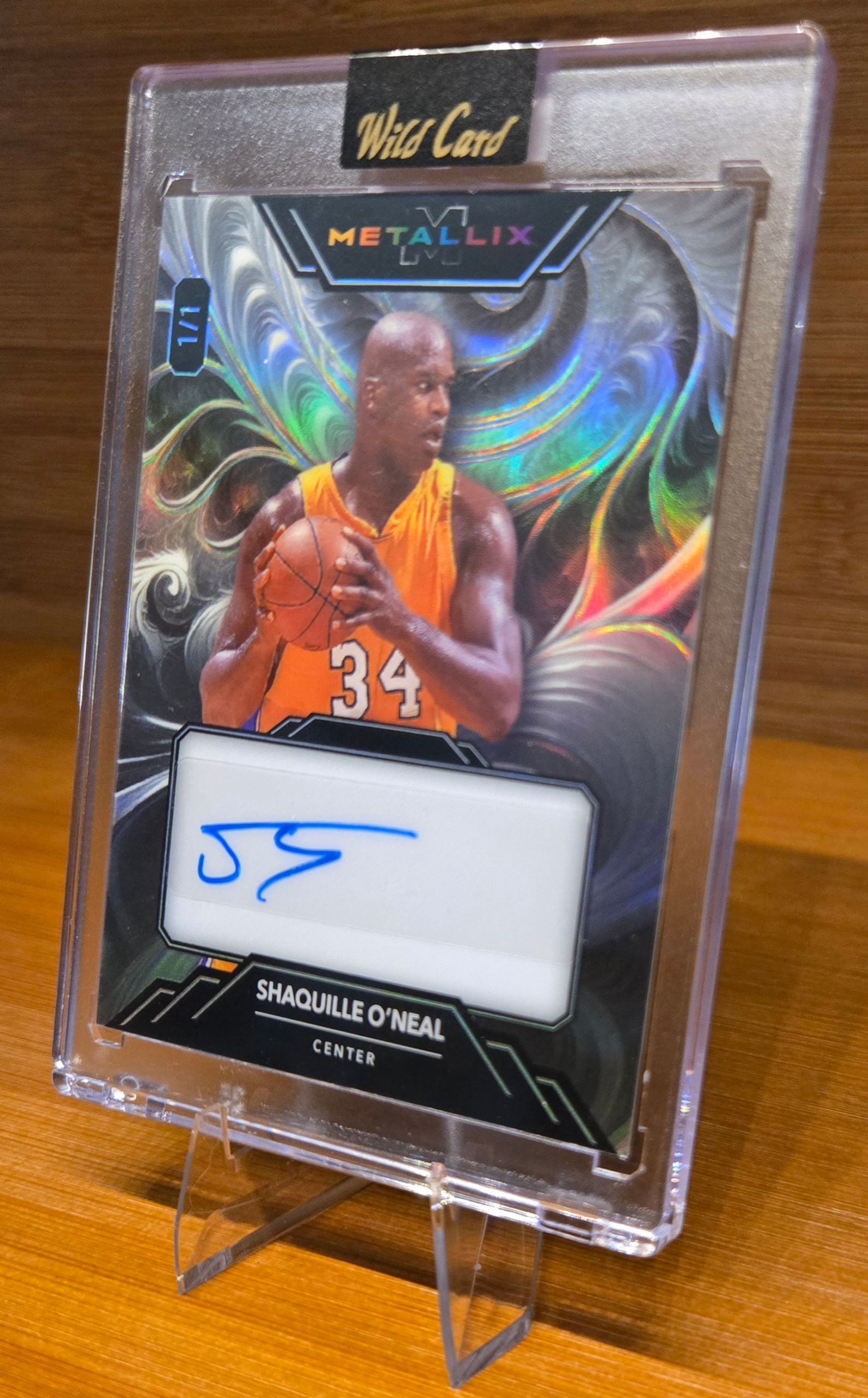 Shaquille O’Neal 1/1 Wild Card Metallix Live Autograph