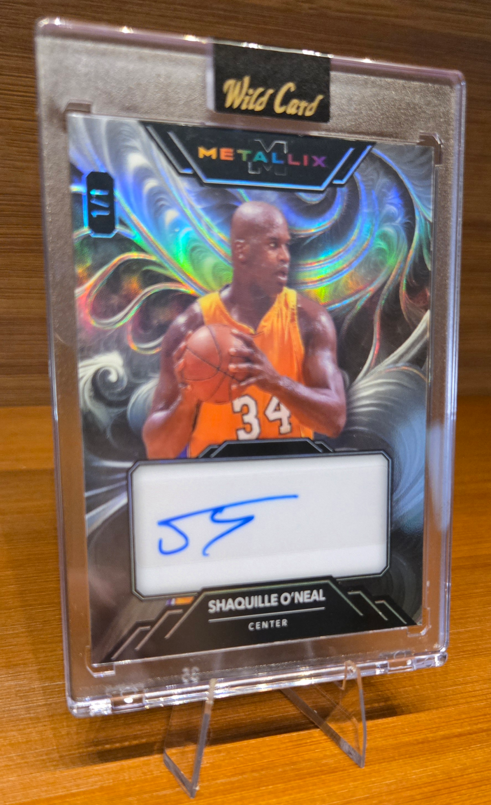 Shaquille O’Neal 1/1 Wild Card Metallix Live Autograph