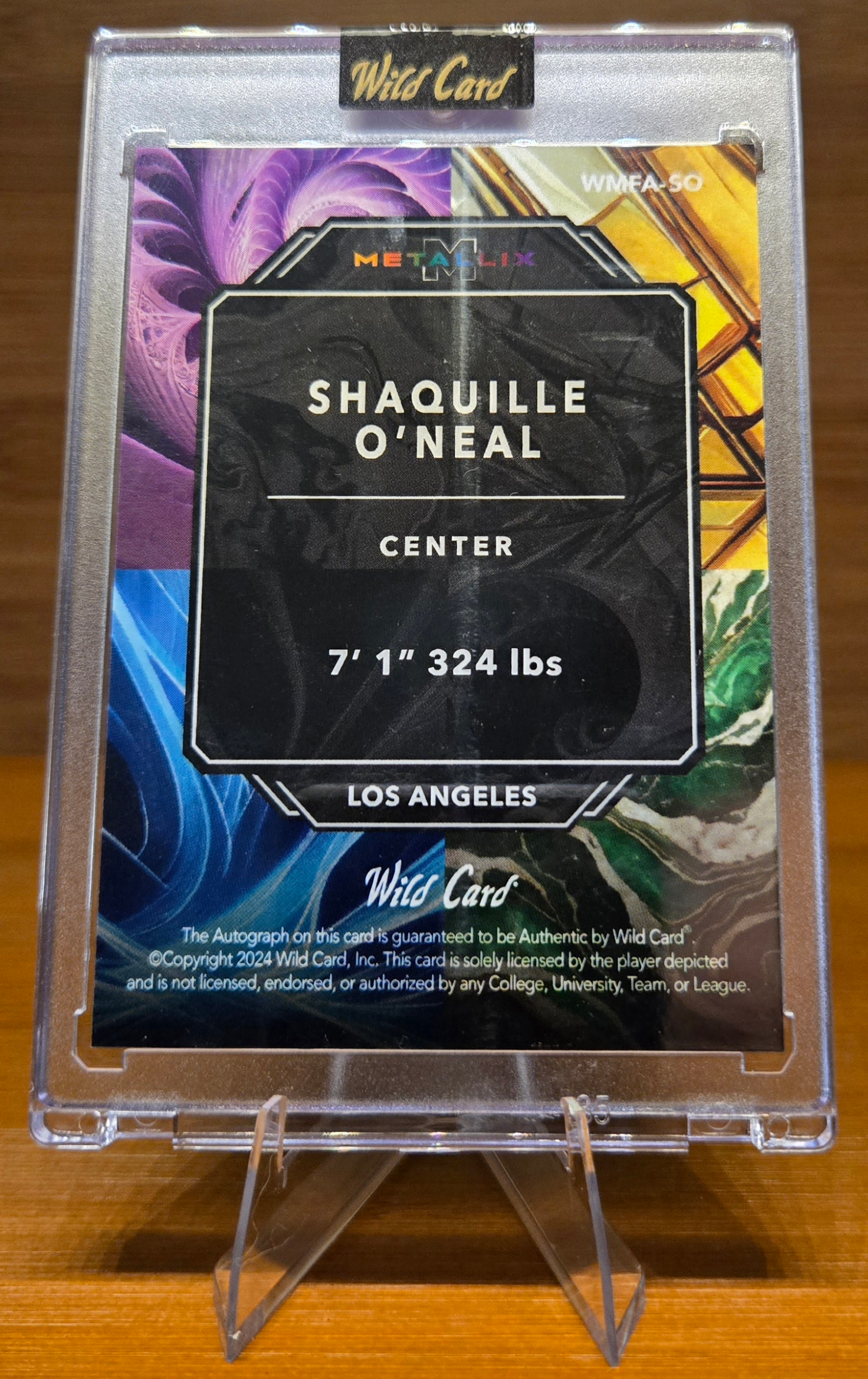 Shaquille O’Neal 1/1 Wild Card Metallix Live Autograph