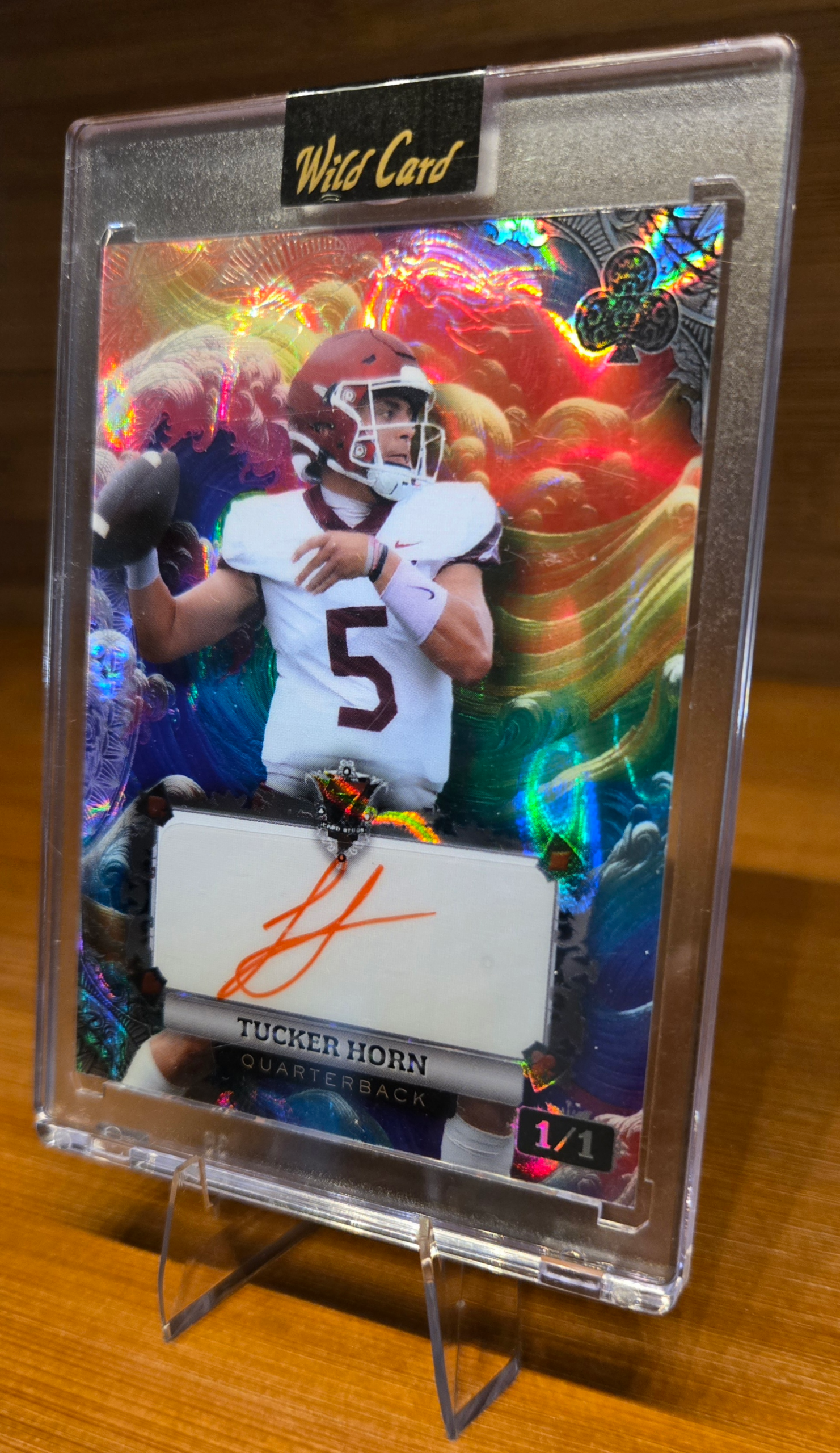 Tucker Horn 1/1 Wild Card Card Studs Autograph