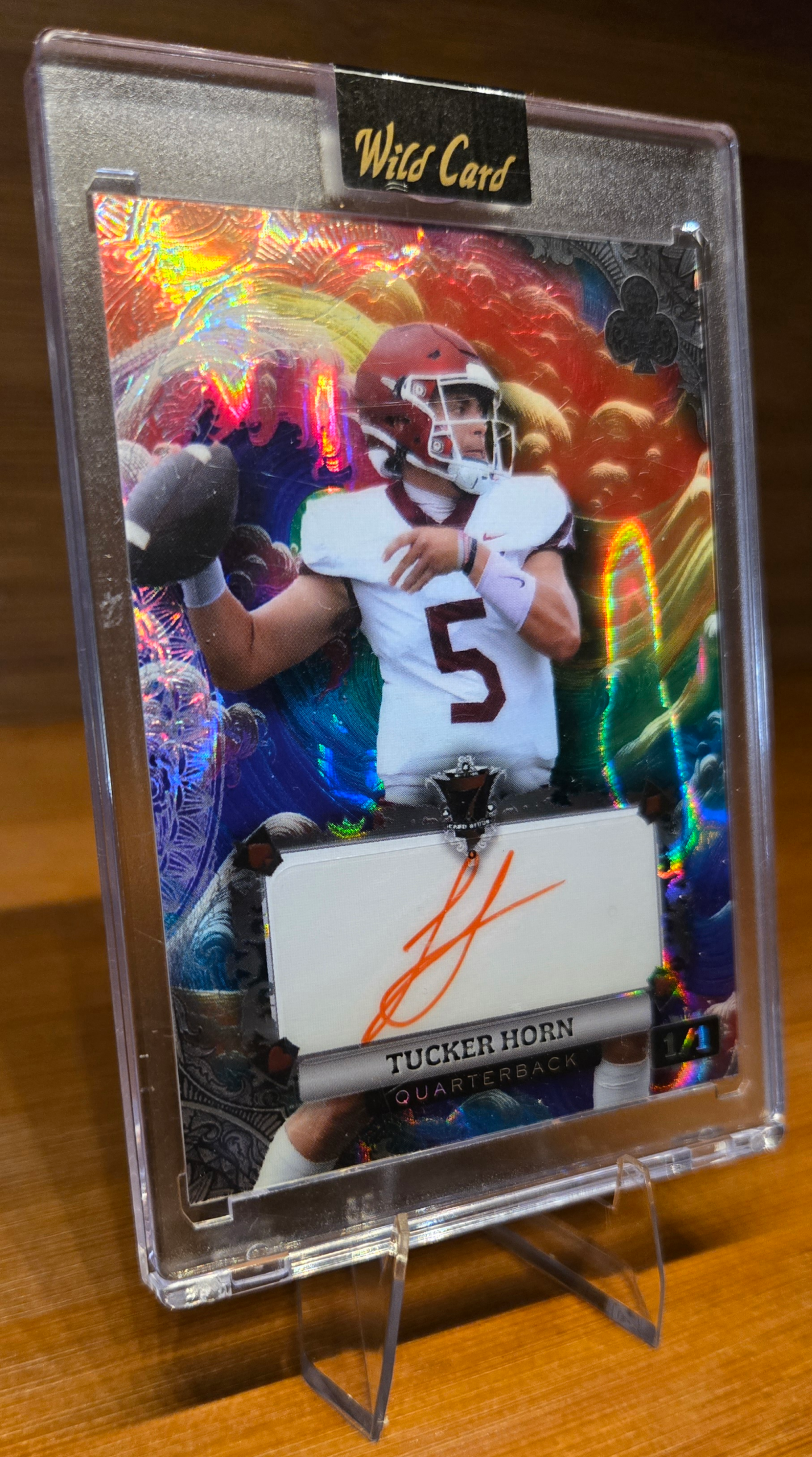 Tucker Horn 1/1 Wild Card Card Studs Autograph