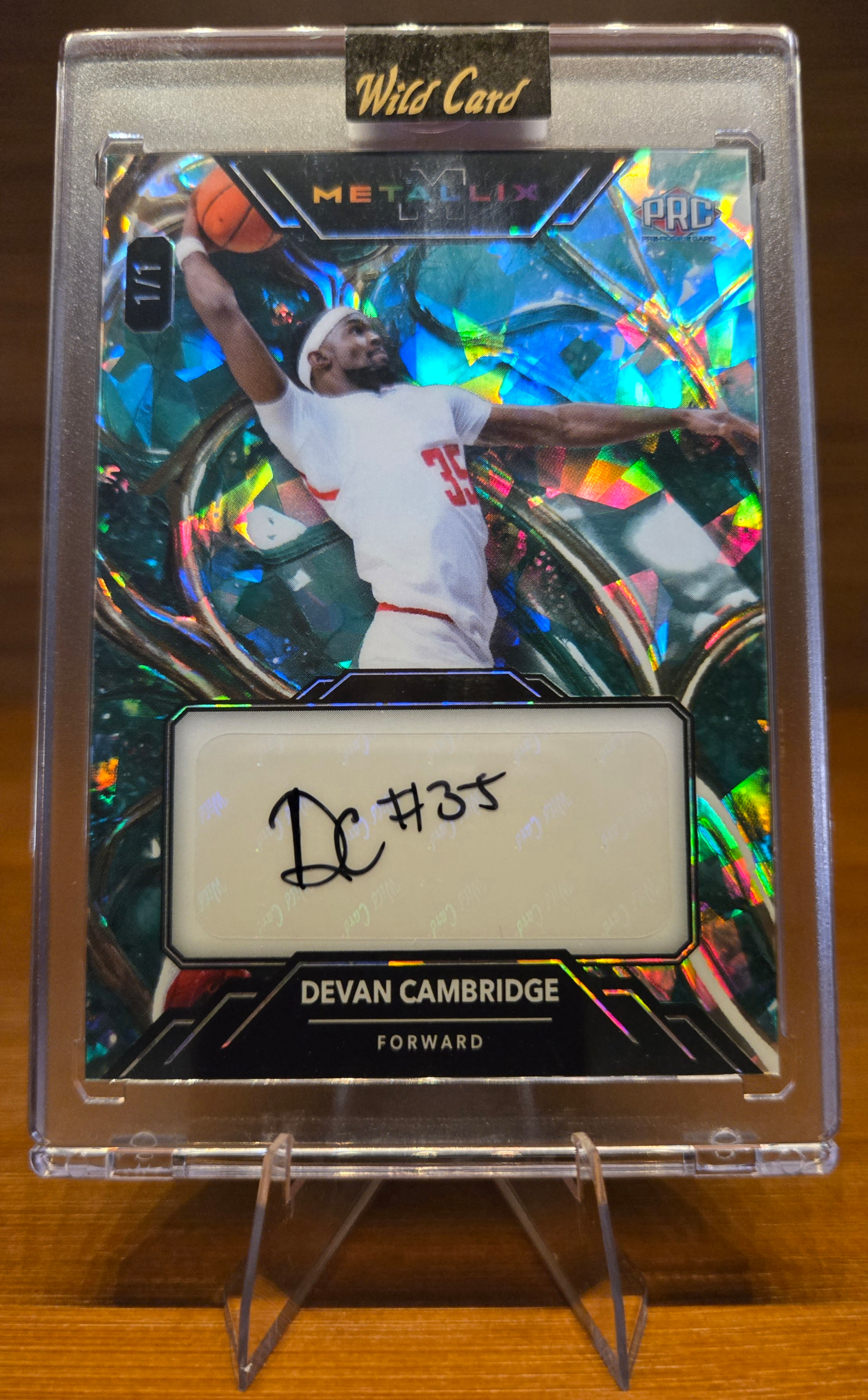 Devan Cambridge 1/1 Wild Card Metallix Live Autograph