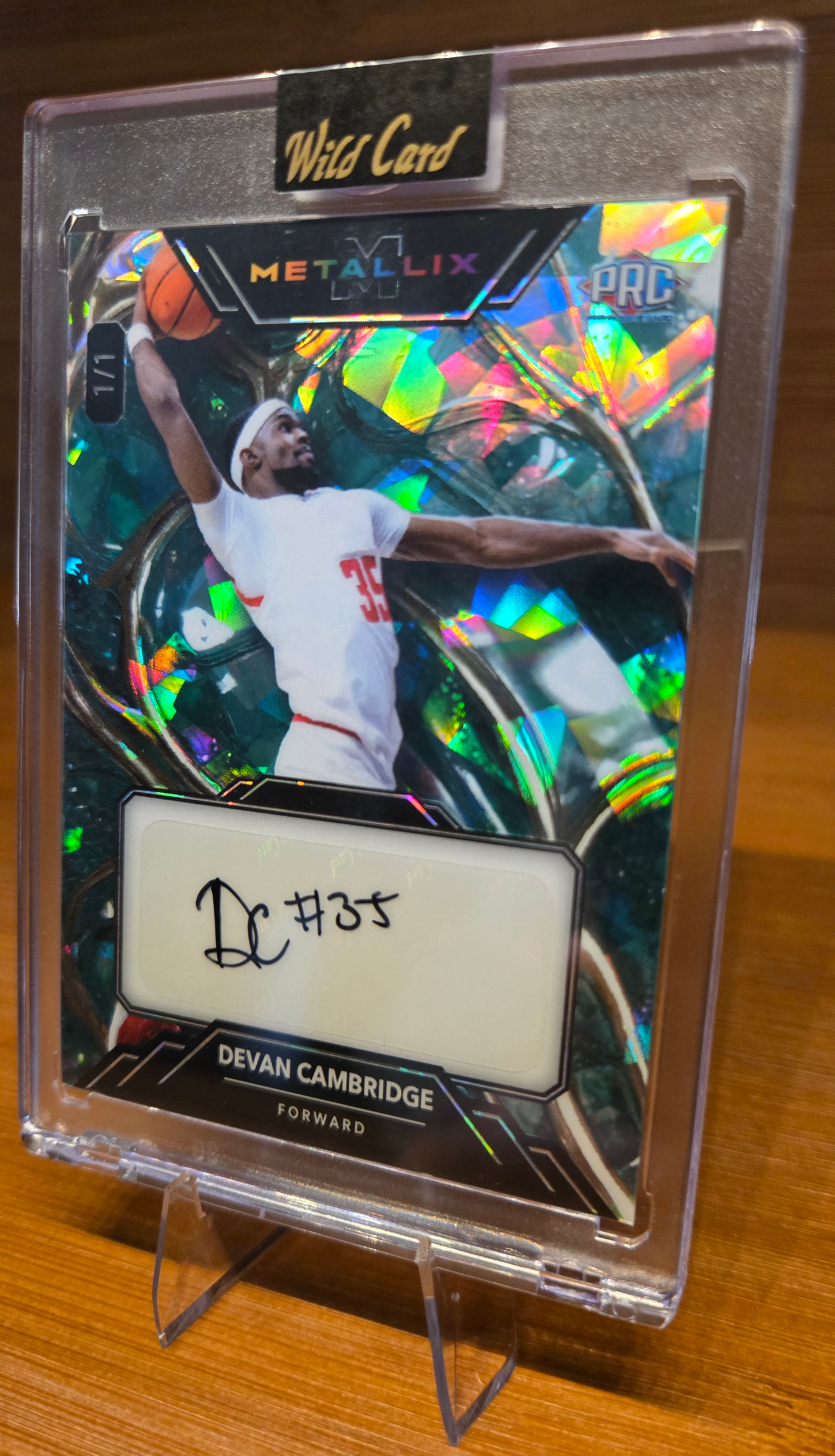 Devan Cambridge 1/1 Wild Card Metallix Live Autograph