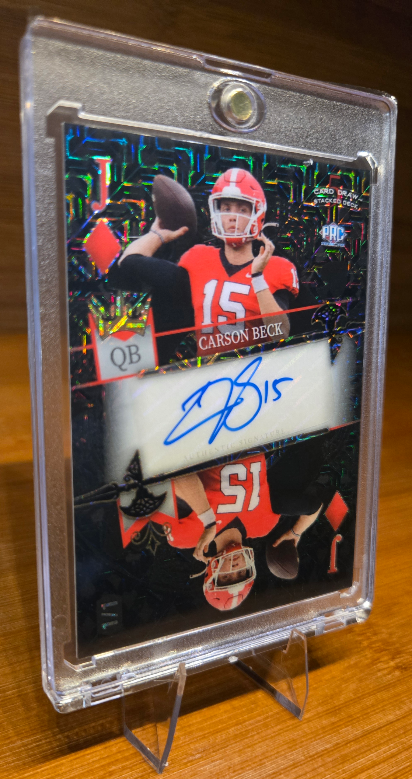 Carson Beck 1/1 Wild Card 5 Card Draw – Stacked Deck Autograph