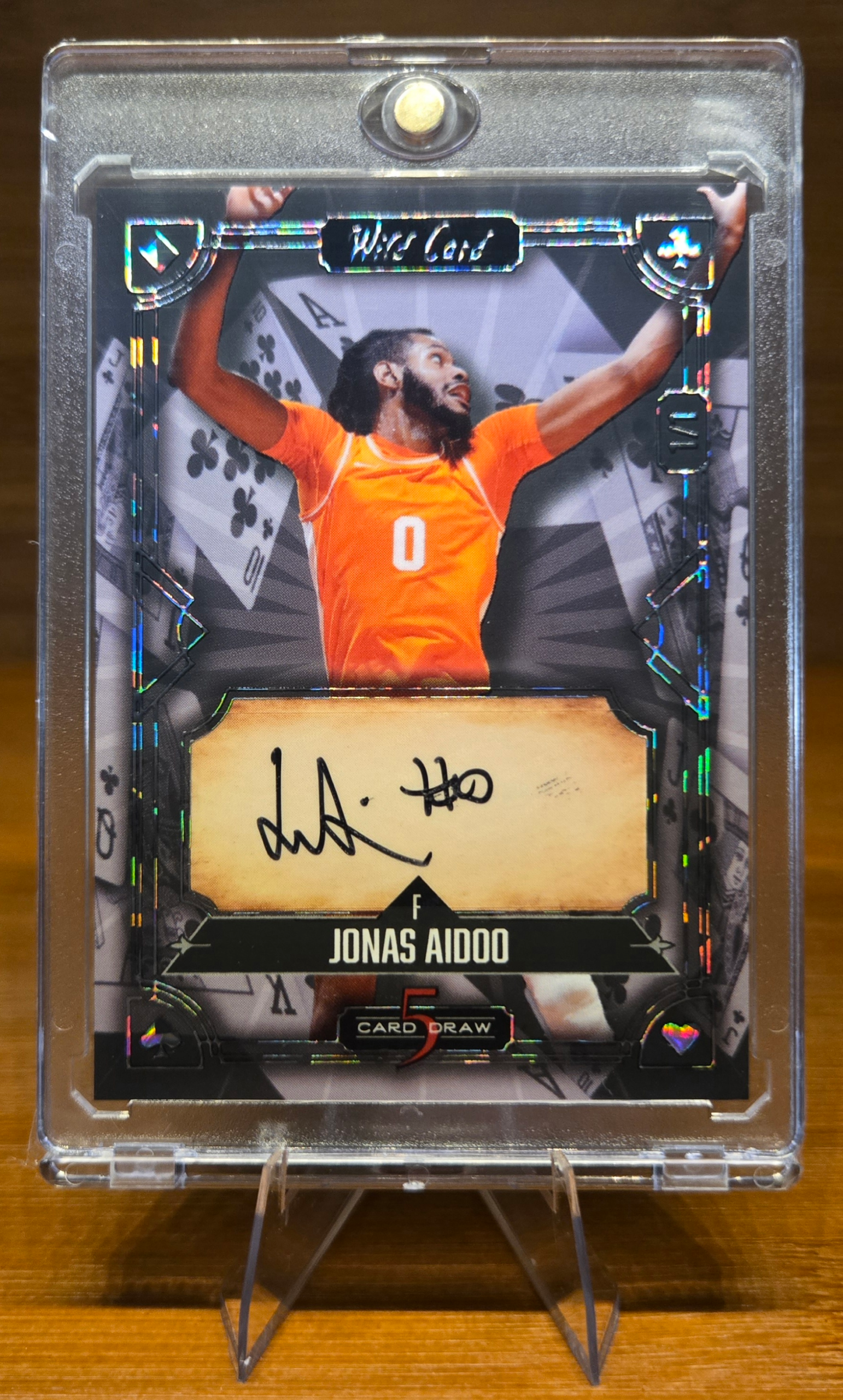 Jonas Aidoo 1/1 Wild Card 5 Card Draw Autograph
