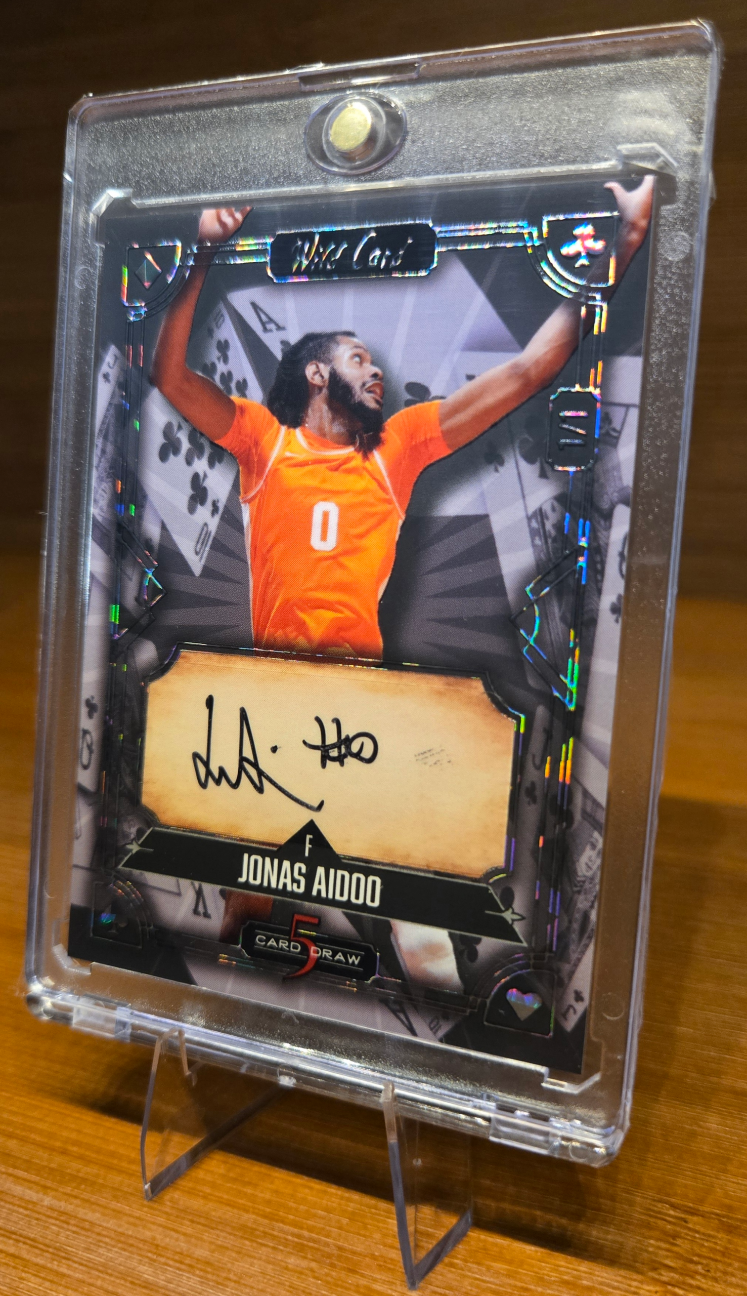 Jonas Aidoo 1/1 Wild Card 5 Card Draw Autograph