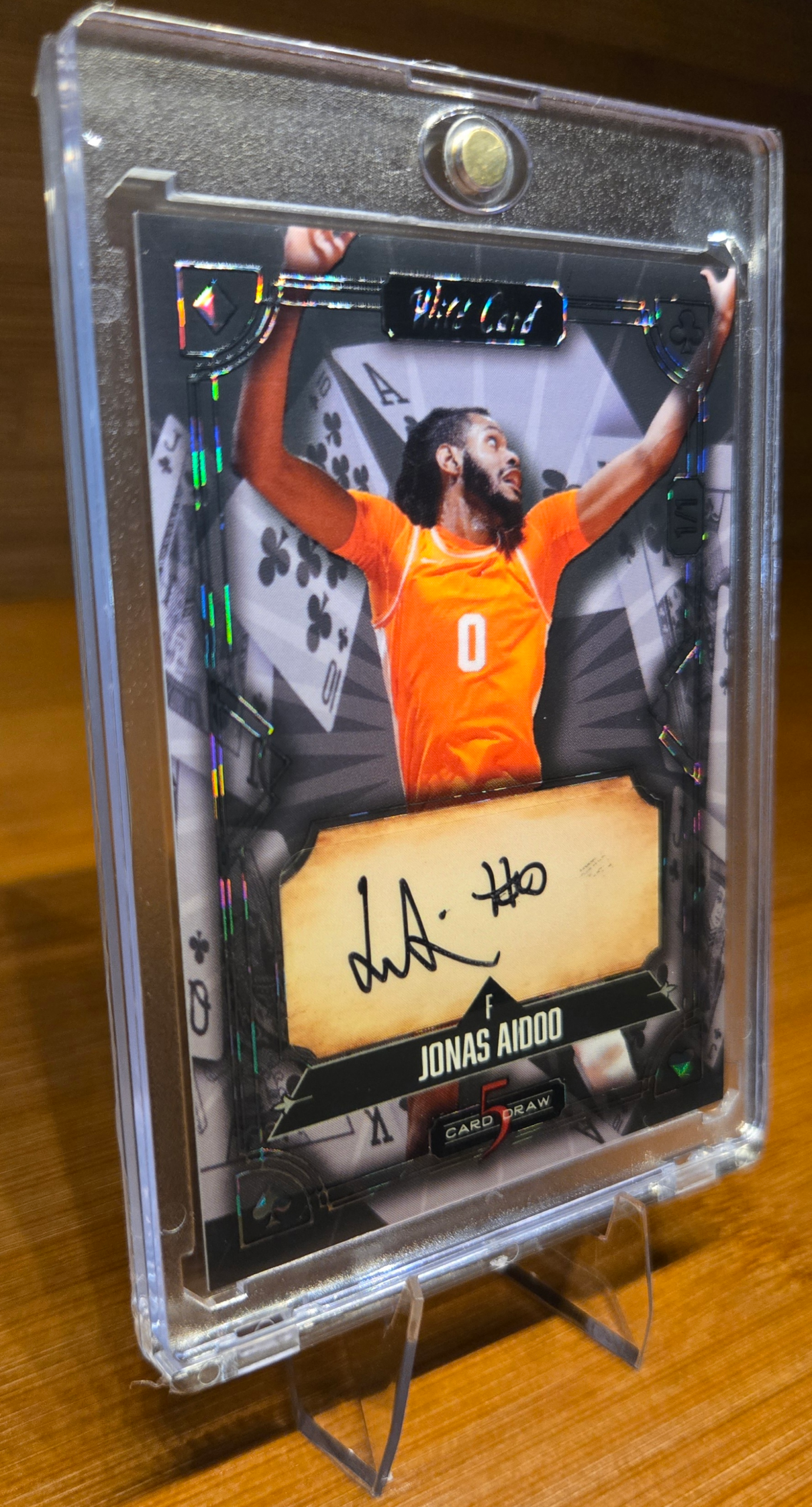 Jonas Aidoo 1/1 Wild Card 5 Card Draw Autograph